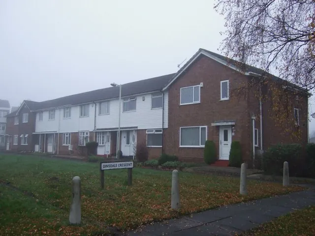 Houses on Dinsdale Crescent off Yarm Road, Eastbourne, Darlington