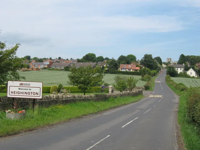 Houses in Heighington village, County Durham